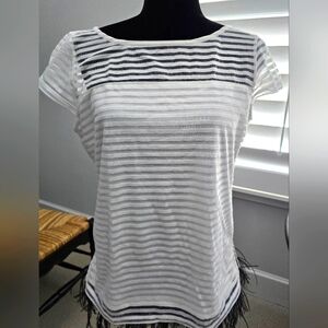 White House Black Market sheer shirt